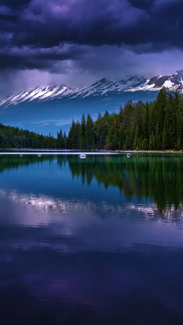 Alberta Canada Valley Of Five Lakes Lake Mountains Reflection iPhone 8 wallpaper 