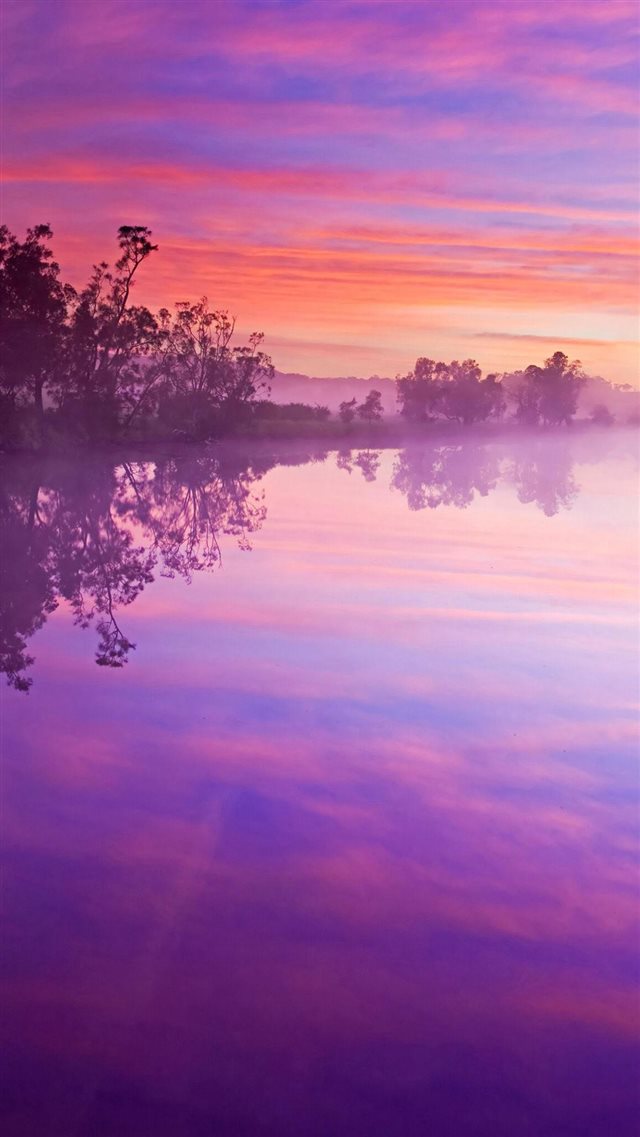 Lakes Natural Landscape Misty iPhone 8 wallpaper 