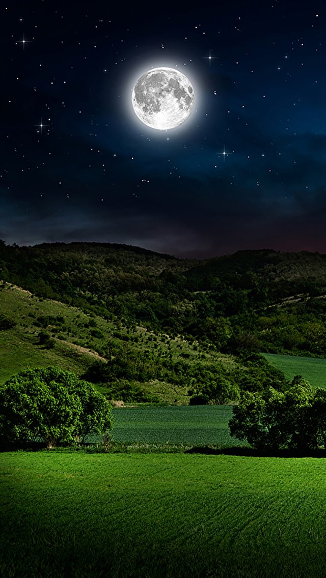 Moon And Sky Mountain iPhone 8 wallpaper 