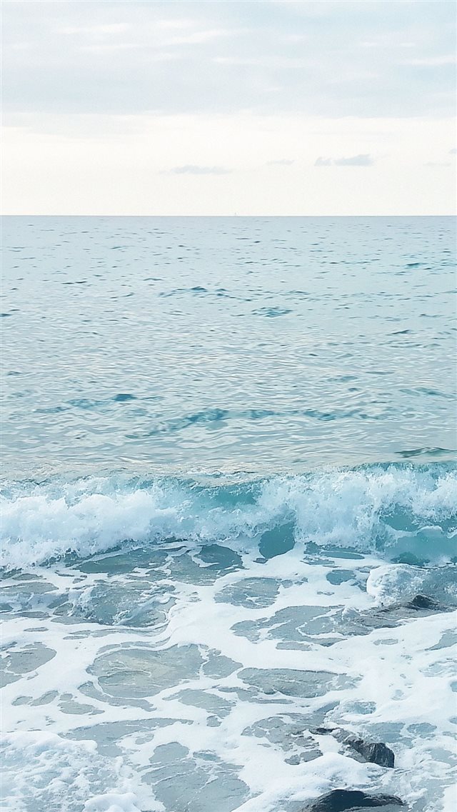Blue Ocean Waves Sea Foam iPhone 8 wallpaper 