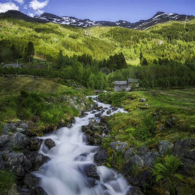 Odd Norway Hardangervidda Huts Mountains iPad wallpaper 