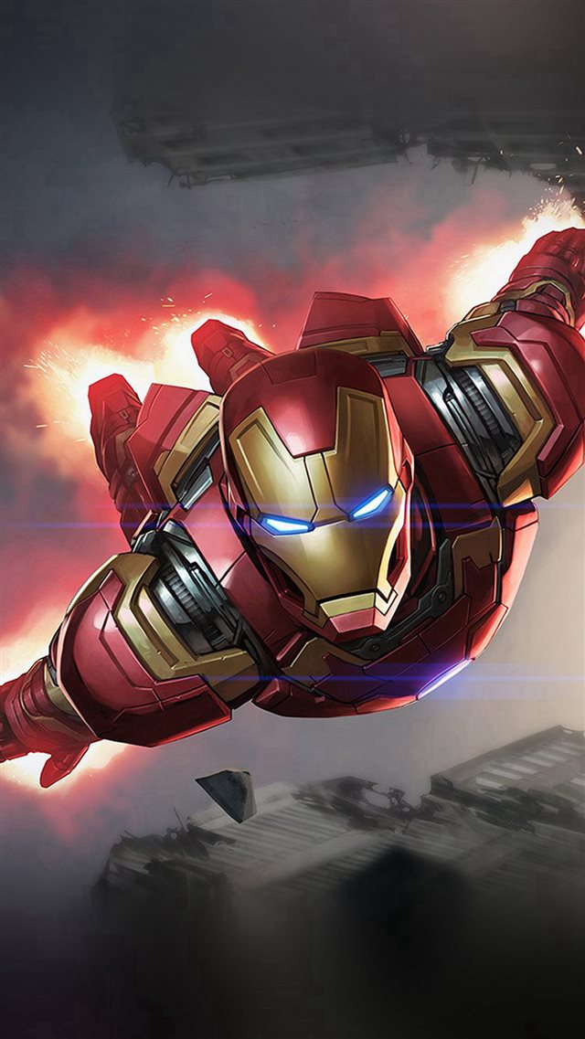 Ironman Hero Marvel Illustration Art iPhone 8 wallpaper 