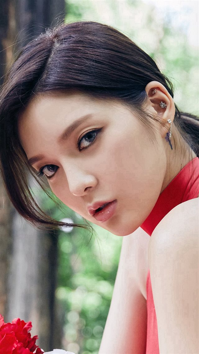 Girl Kpop Red Dress Beauty iPhone 8 wallpaper 
