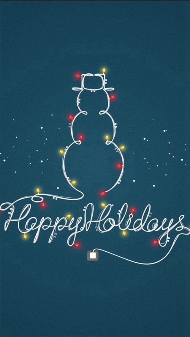 Happy Holidays Light Decoration Snowman iPhone 8 wallpaper 