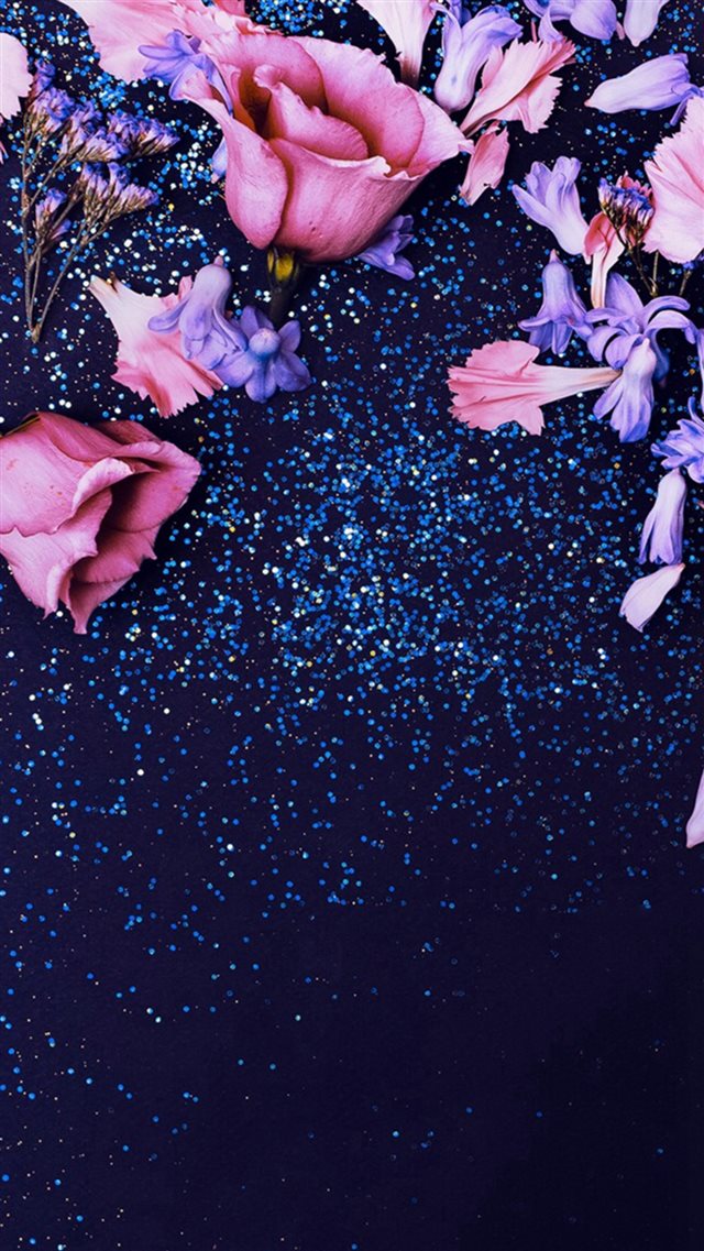Pink Glitter Roses iPhone 8 wallpaper 