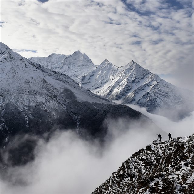 Nepal Earthquake Spark Avalanche Mountain iPad wallpaper 