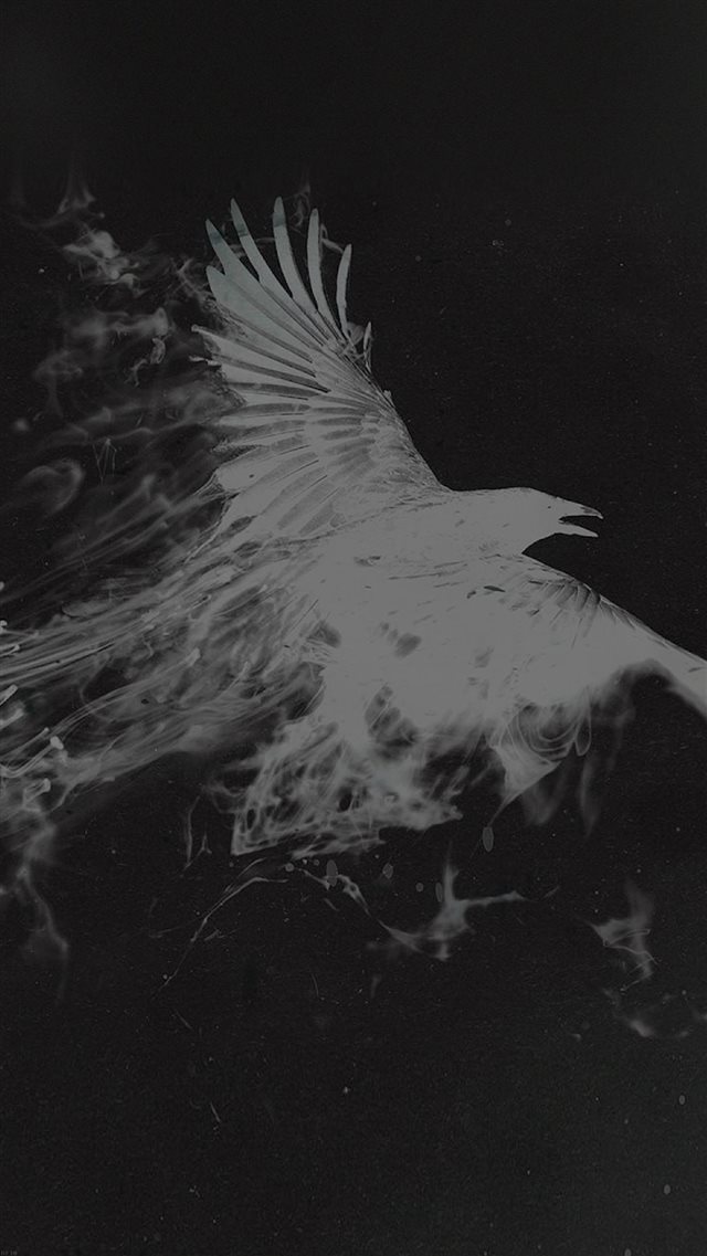White Bird Smoke Art Illust iPhone 8 wallpaper 