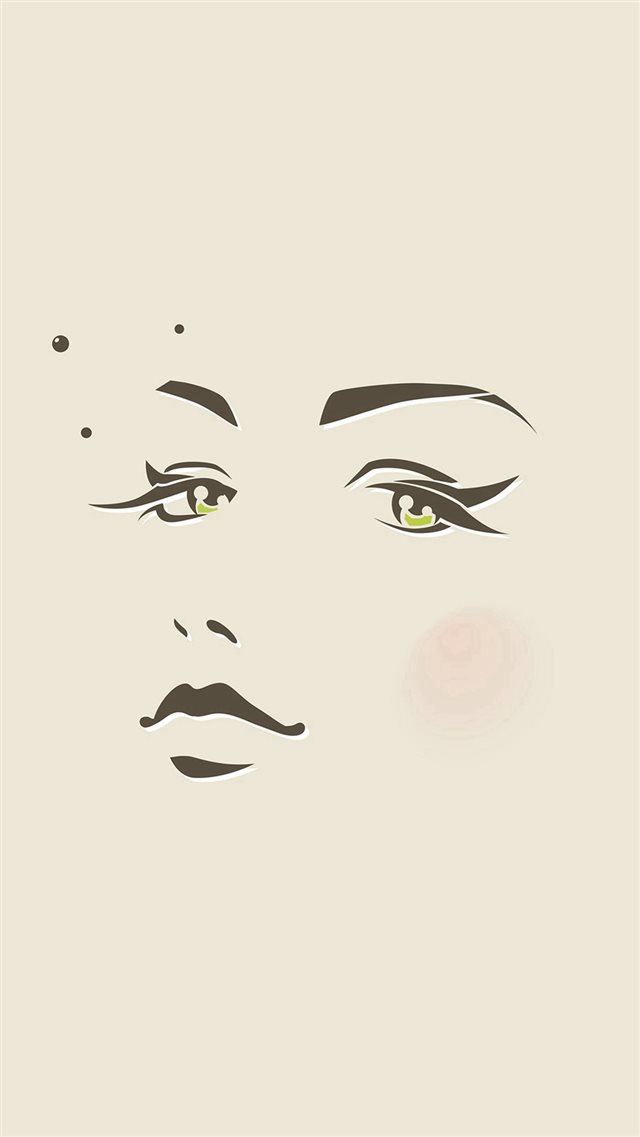 Girl Face Illust Art Minimal iPhone 8 wallpaper 