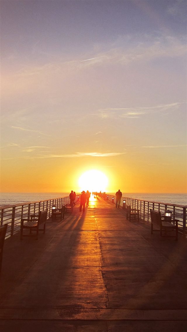 Sunny Sunset Morning Nature Sea Flare iPhone 8 wallpaper 