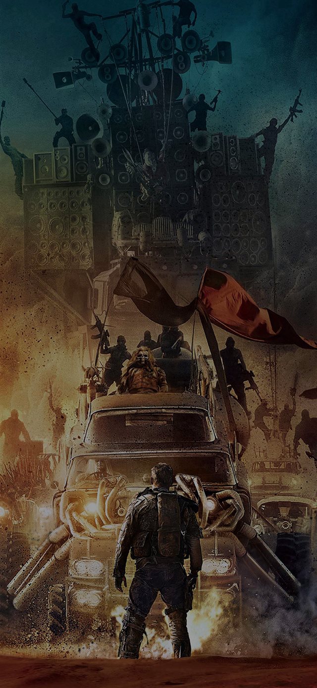 Poster Mad Max Furyroad Art Illust Dark iPhone X wallpaper 