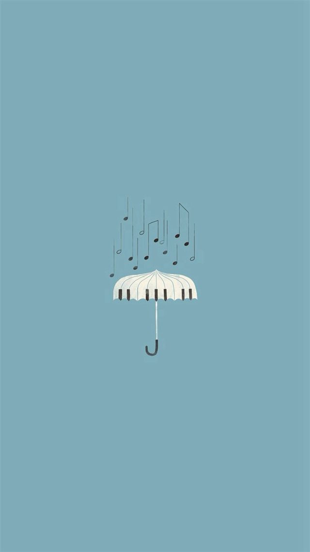 Piano Umbrella Illustration iPhone 8 wallpaper 