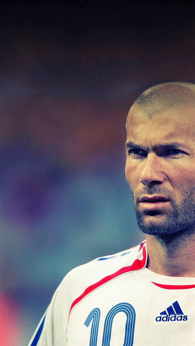 Zinedine Zidane France Football Player iPhone 8 wallpaper 