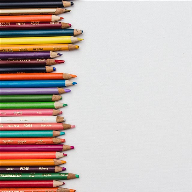 Colored Pencils Set Sharpened iPad Pro wallpaper 