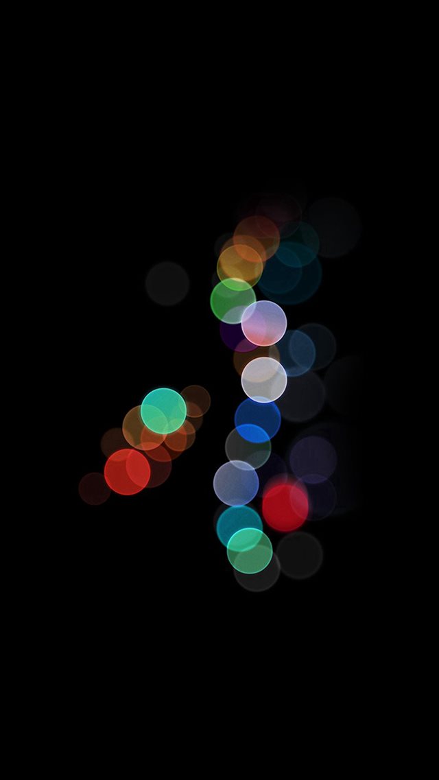 Apple Bokeh Dark Rainbow Art Illustration iPhone 8 wallpaper 