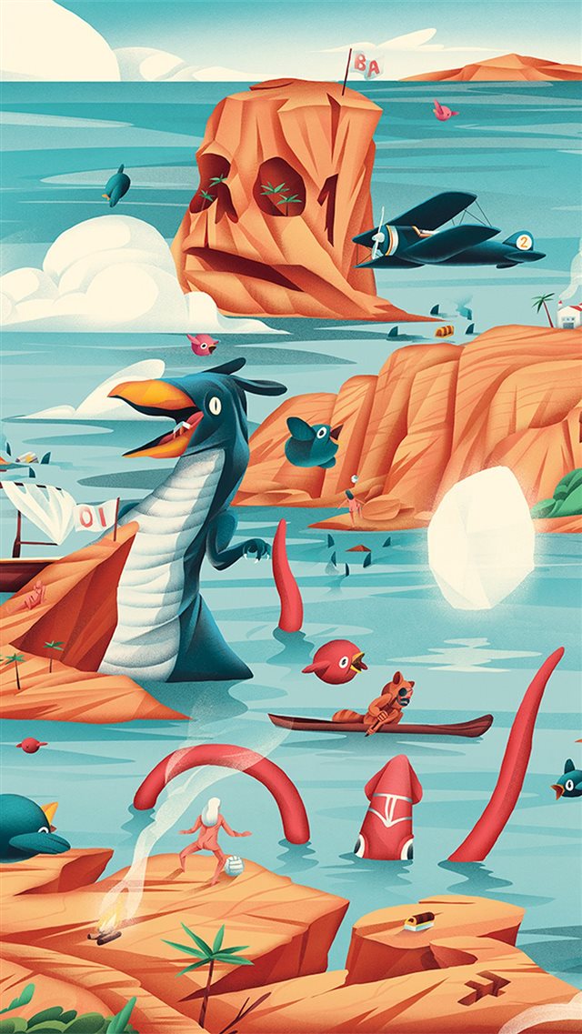 Gaming World Illustration Art iPhone 8 wallpaper 