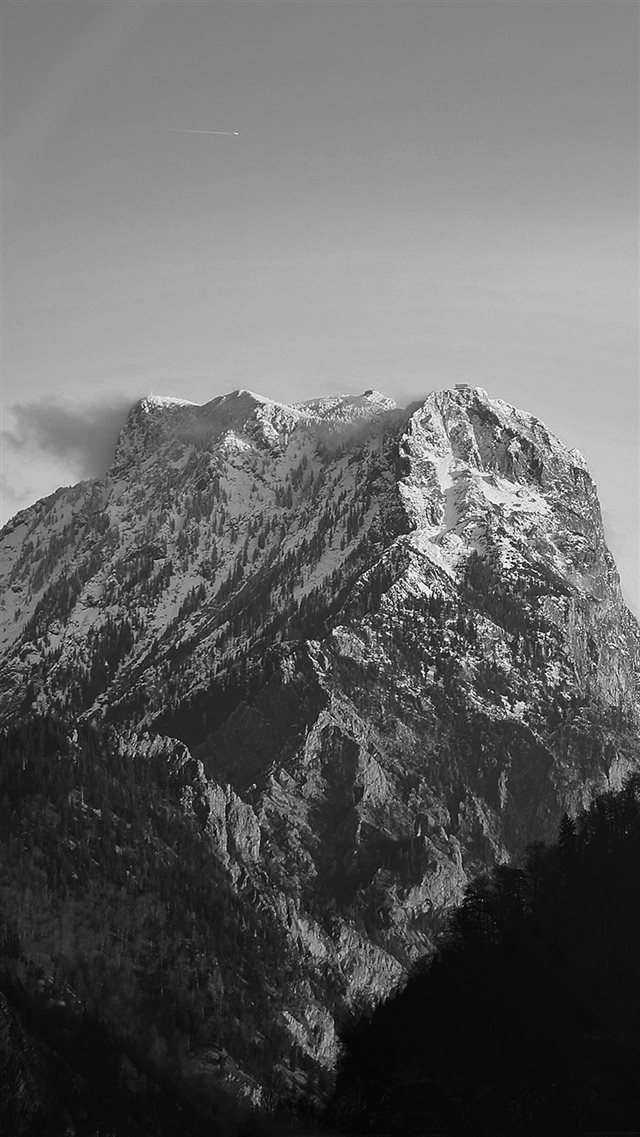 Avalanche Snow Mountain Winter Wood Nature Bw Dark iPhone 8 wallpaper 
