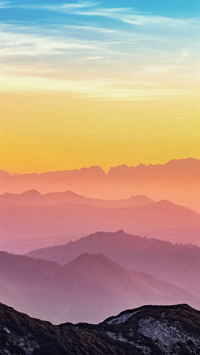 Rainbow Mountain Color Nature iPhone 8 wallpaper 
