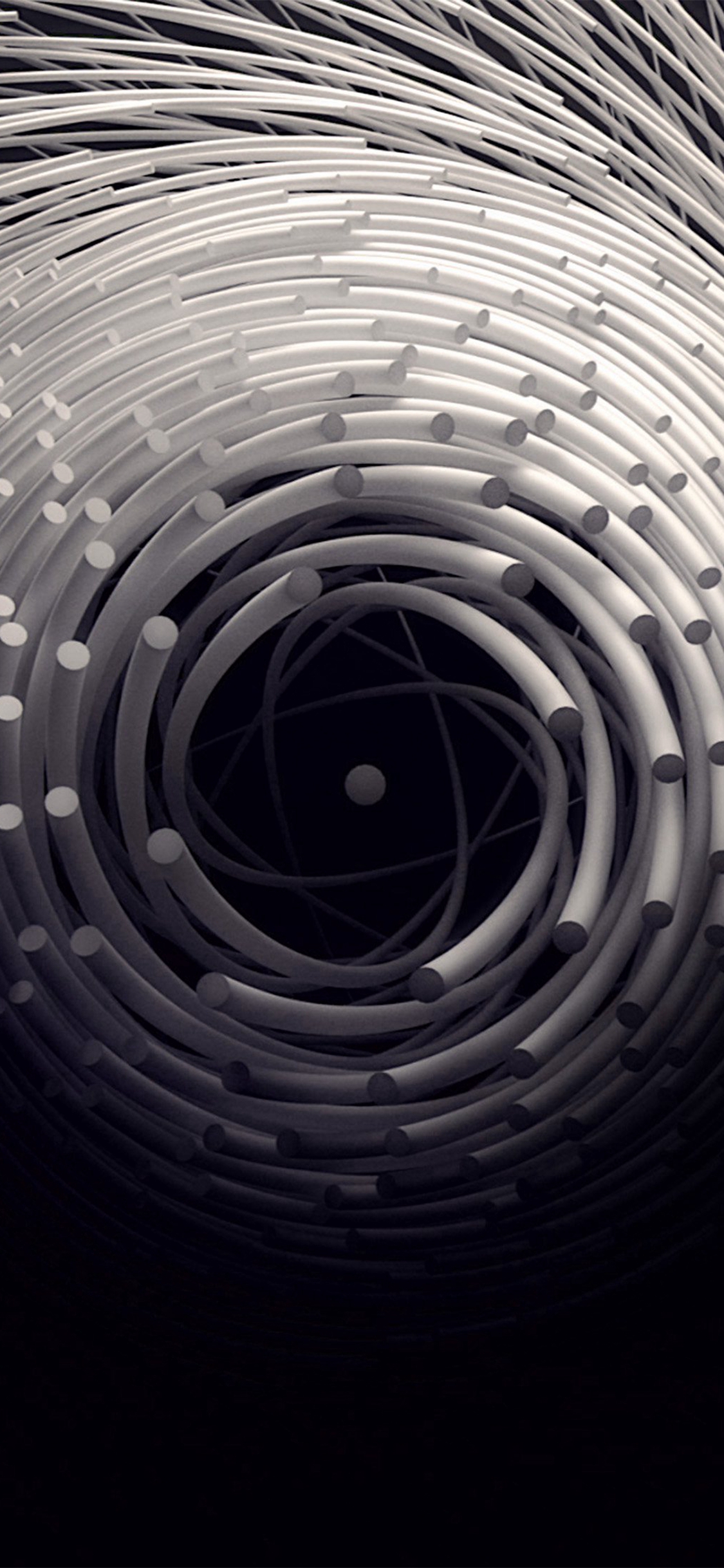 Circle 3d Dark Abstact Illustration Art Iphone X Wallpaper Download
