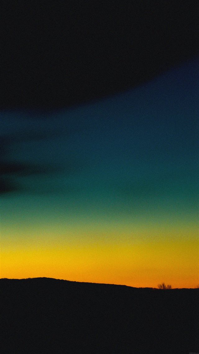 Orange Green Sky Sunset Nature iPhone 8 wallpaper 