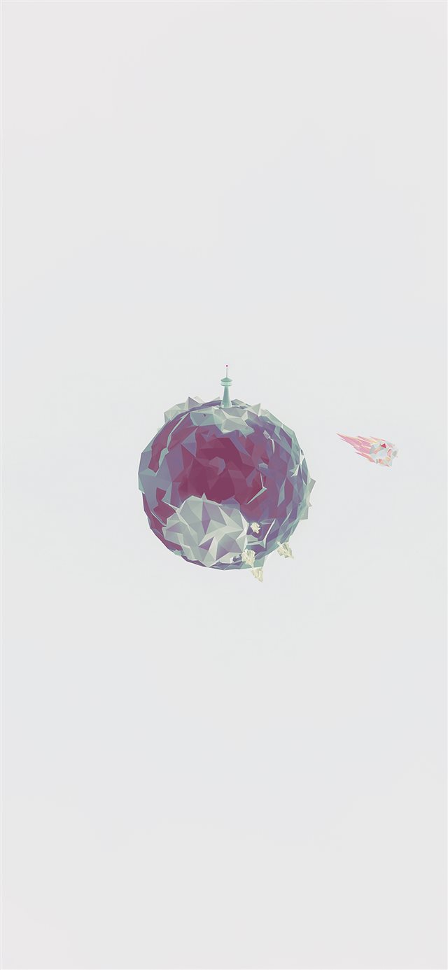 Polygon Planet Cute Minimal Simple Art White iPhone X wallpaper 