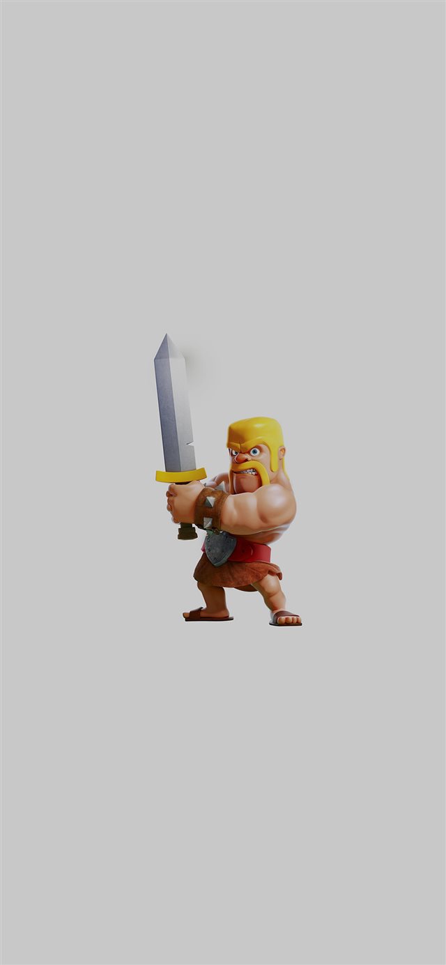 Barbarian Clash Of Clans Art Dark Game iPhone X wallpaper 