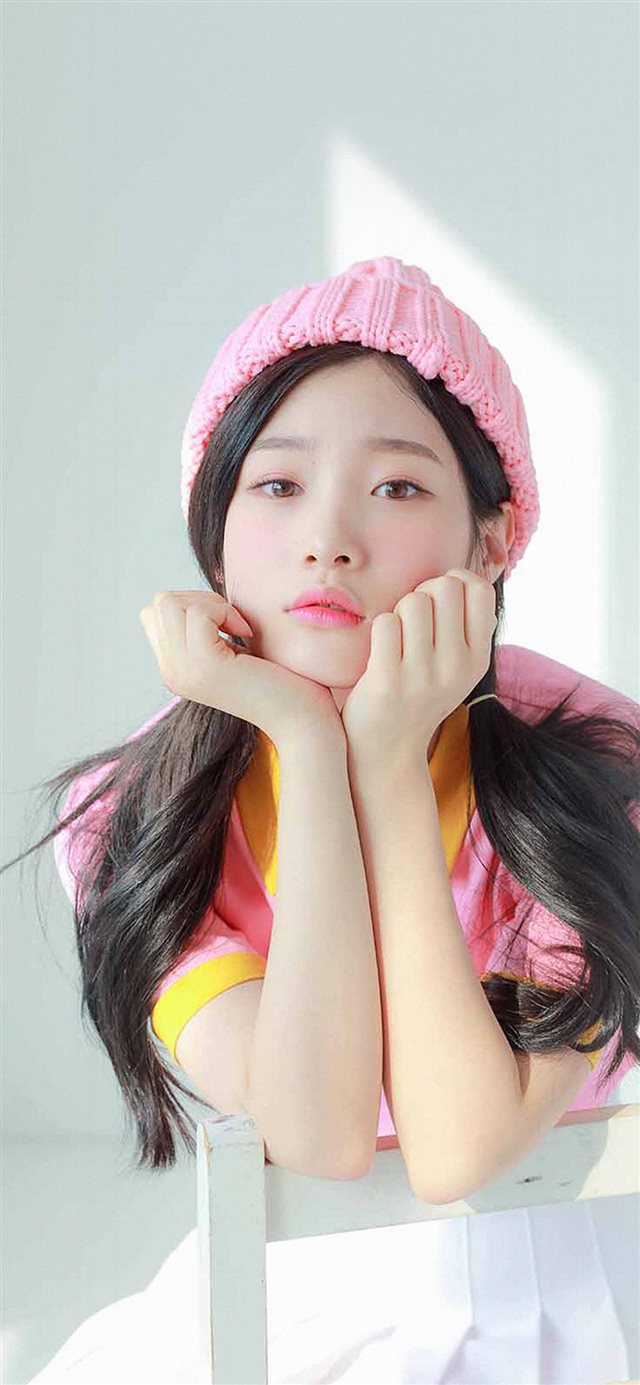 Ioi Chaeyeon Girl Pink White Asian iPhone X wallpaper 