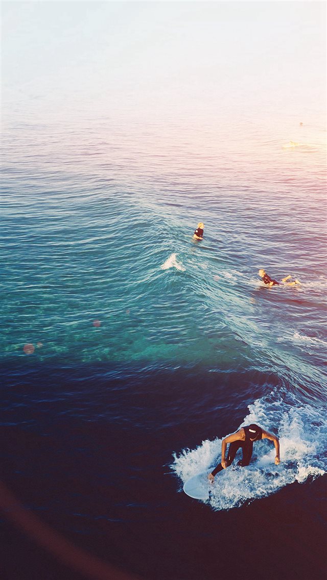 Surfing Wave Summer Sea Ocean Flare iPhone 8 wallpaper 