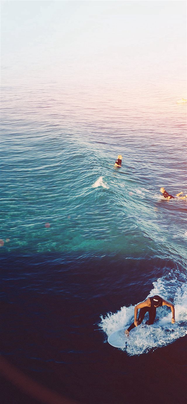 Surfing Wave Summer Sea Ocean Flare iPhone X wallpaper 