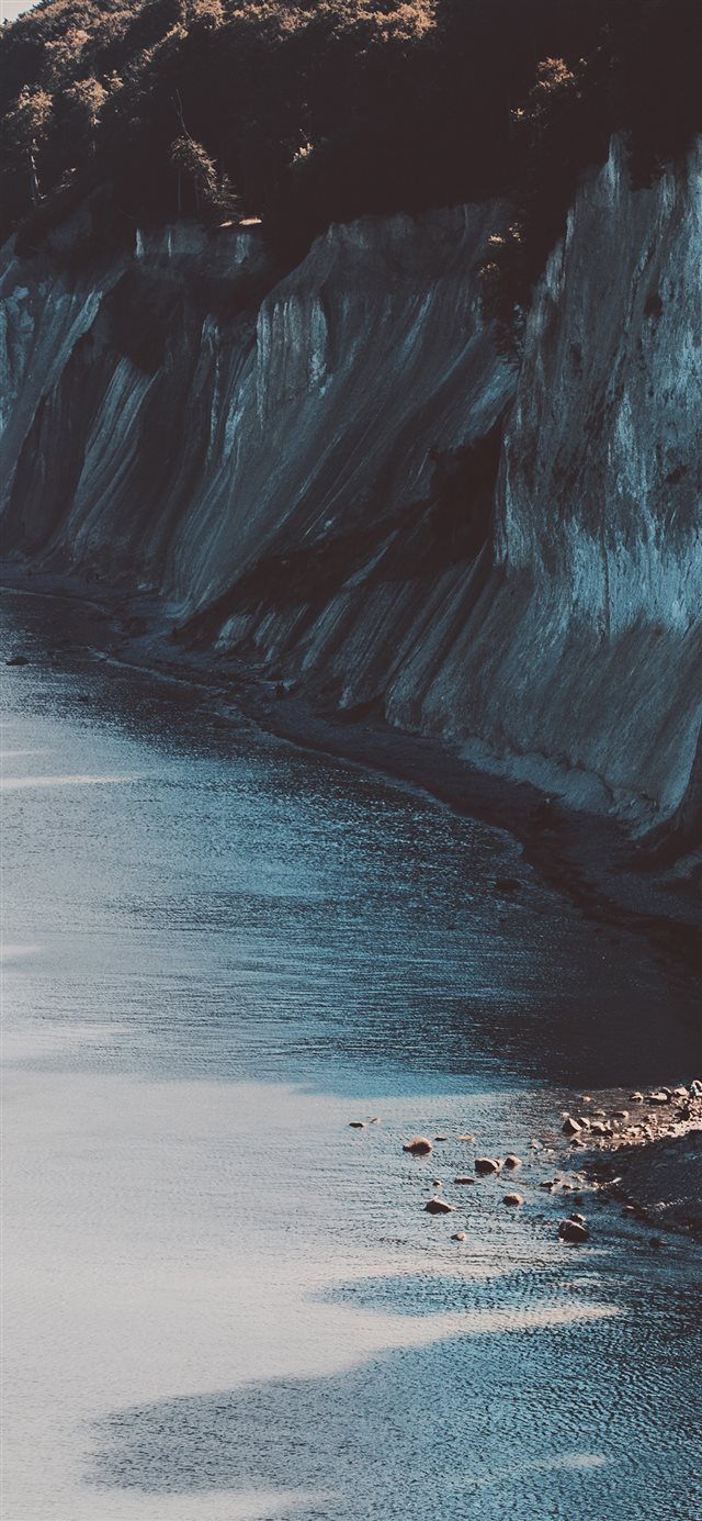 Sea Coast Dark Nature iPhone X wallpaper 