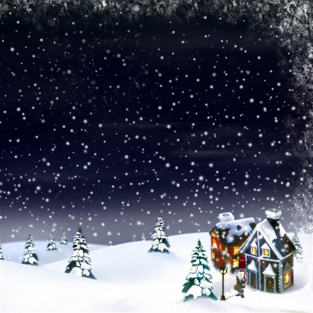 Christmas night iPad Pro wallpaper 