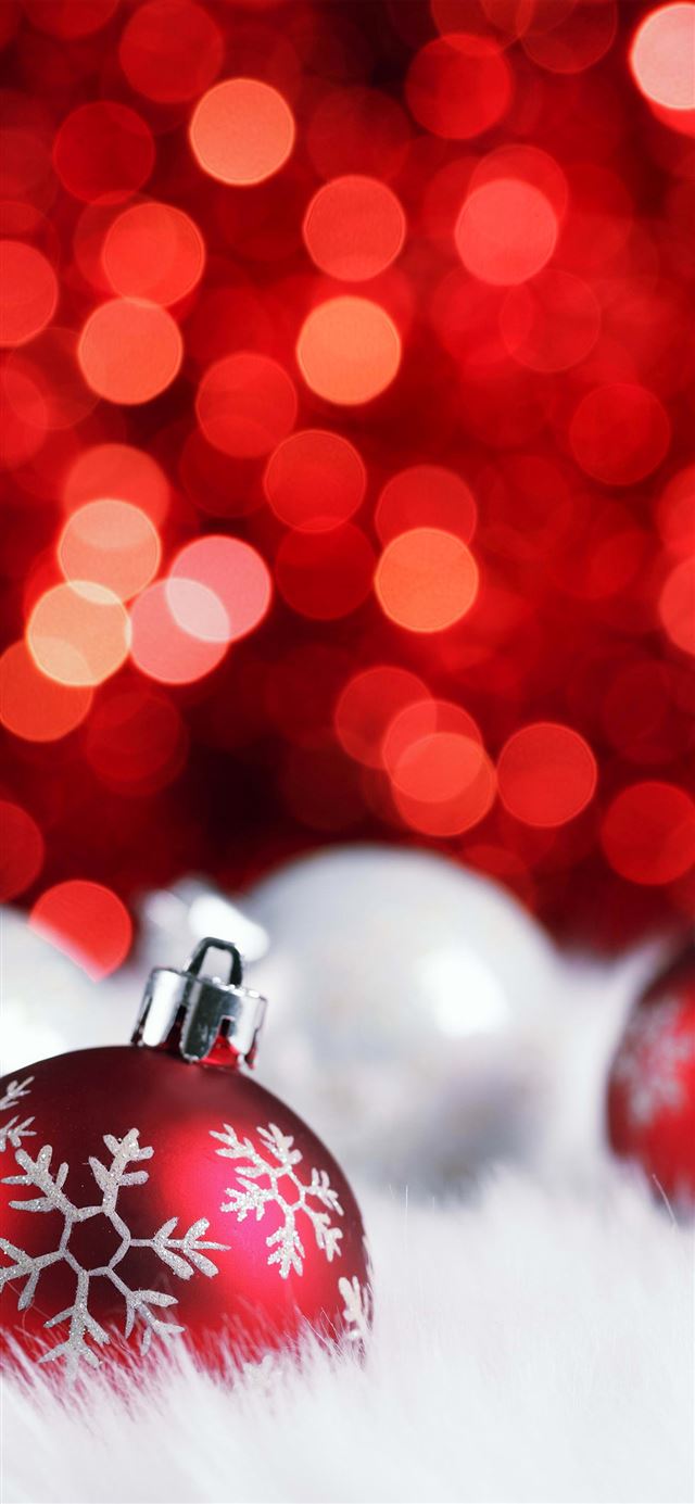 Christmas bokeh iPhone X wallpaper 