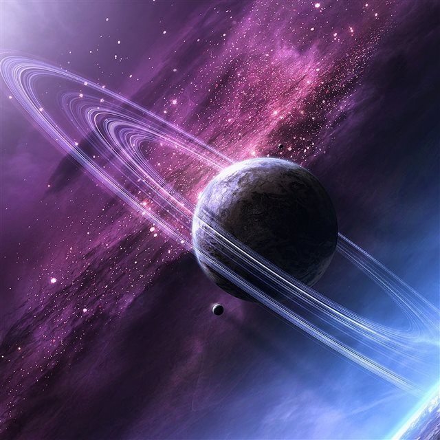 Stars space glow planet iPad Pro wallpaper 