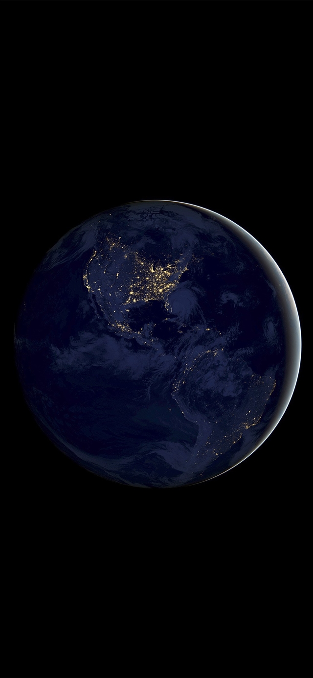 Earth space dark night iPhone X wallpaper 
