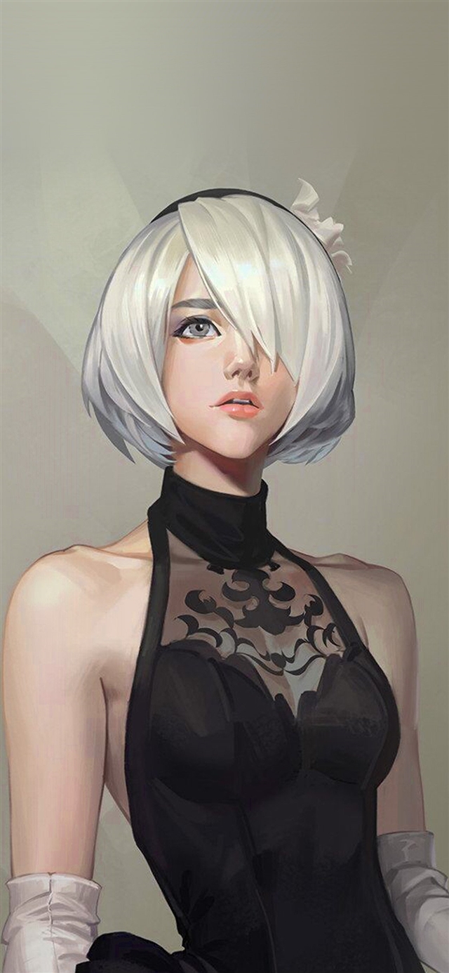 Anime painting girl iPhone X wallpaper 