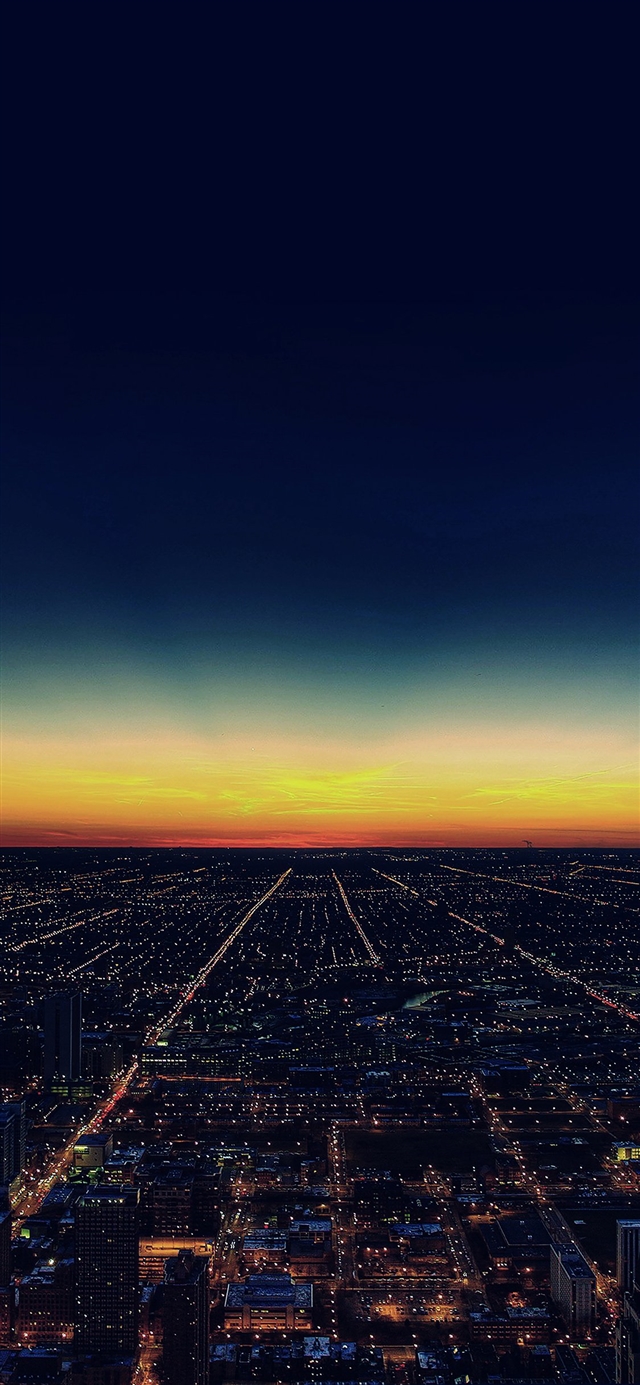Sunset city iPhone X wallpaper 