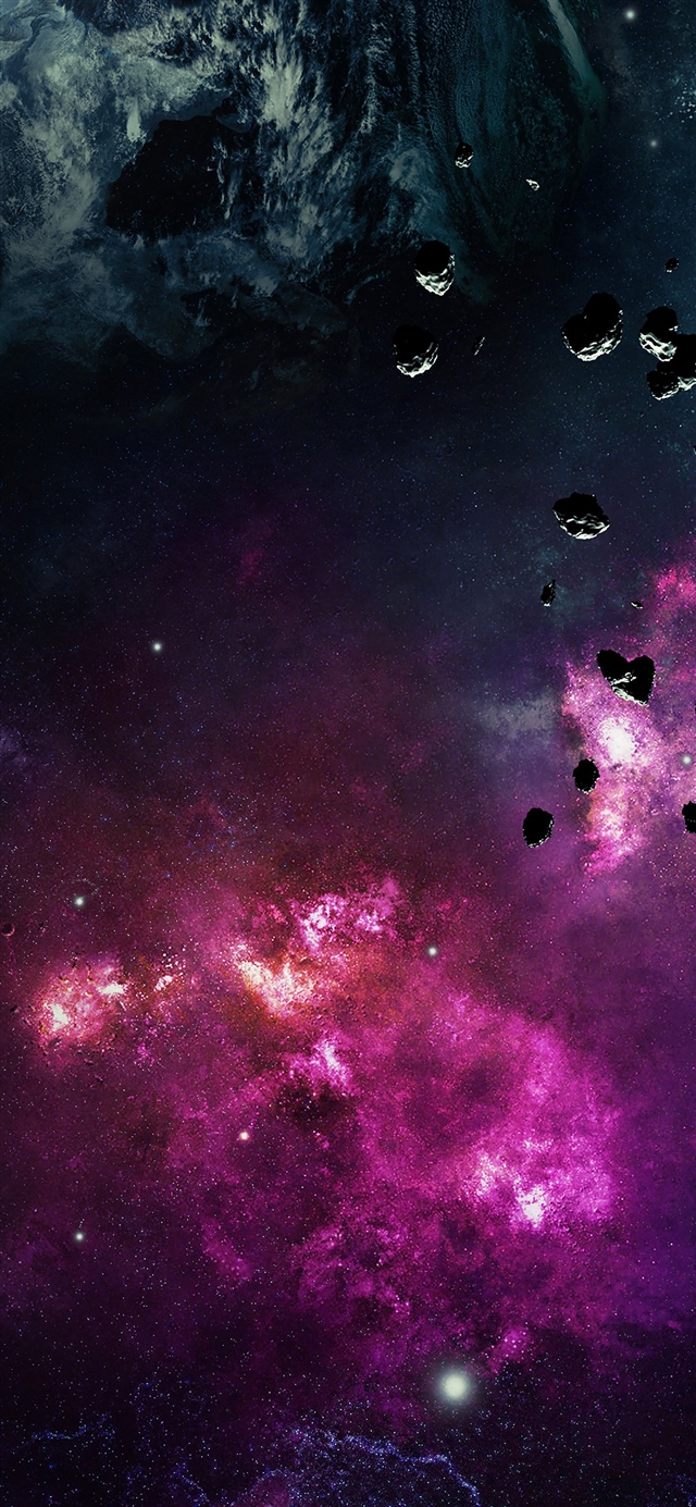 Space planet stars stellar dark iPhone X wallpaper 