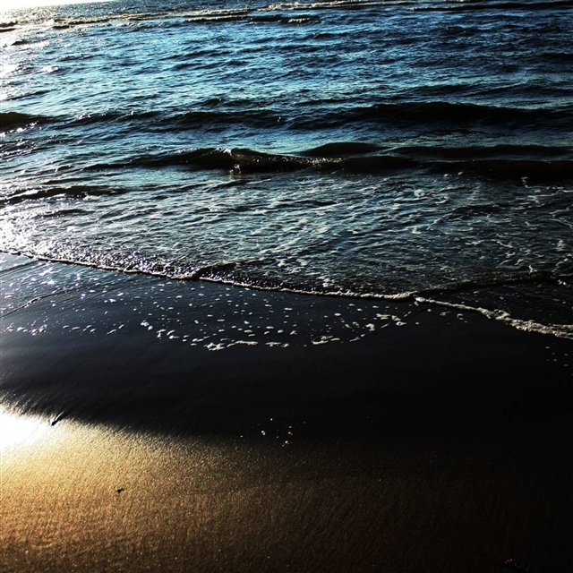beach sand water sea whisper waves iPad Pro wallpaper 