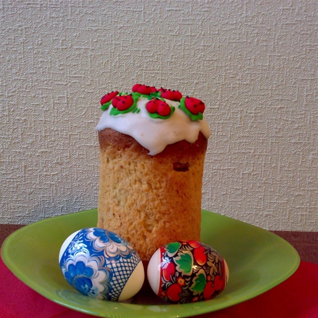 Easter cake eggs pair plate napkin table iPad wallpaper 