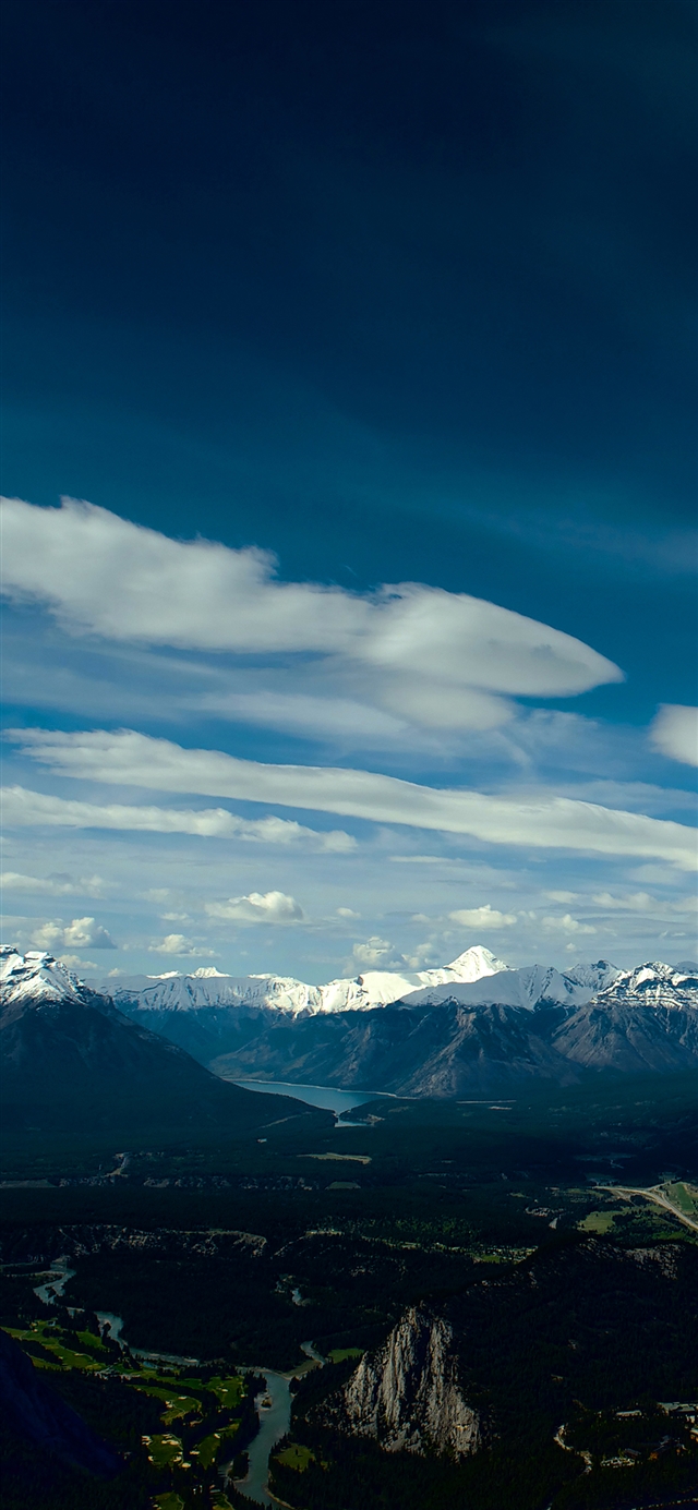 Canada mountain sky snow high iPhone X wallpaper 