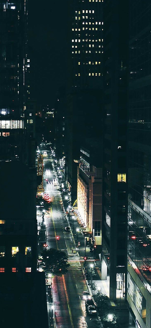 City night traffic dark iPhone X wallpaper 