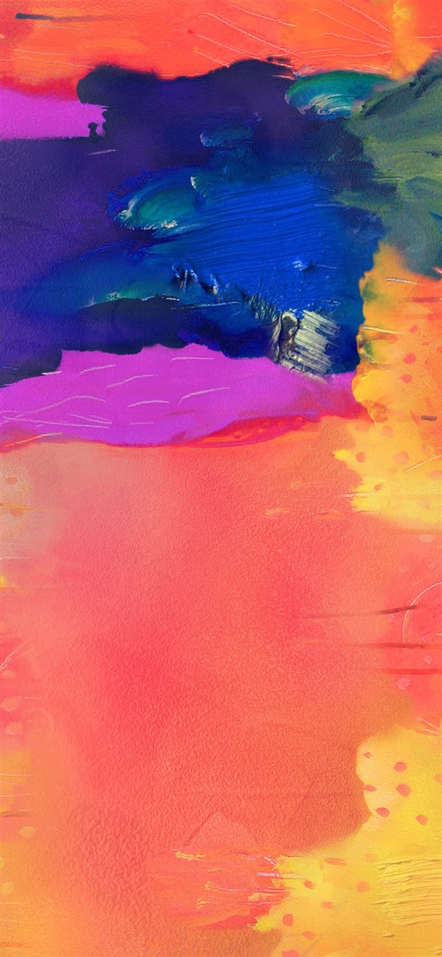 Painting art pattern rainbow iPhone X wallpaper 