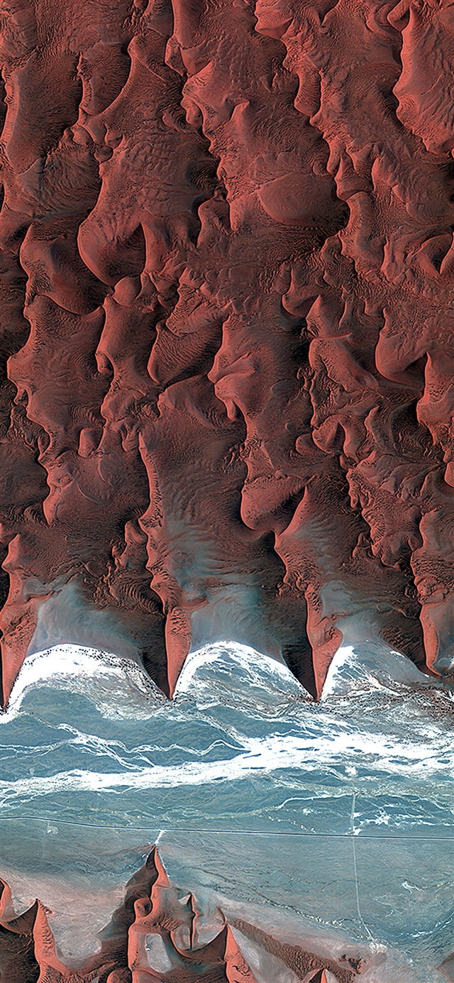 Desert red earthview pattern iPhone X wallpaper 