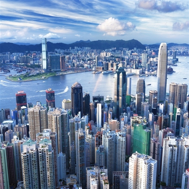 City top view skyscrapers metropolis iPad Wallpapers Free Download