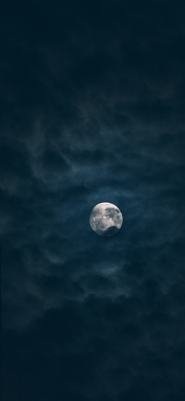 Moon sky dark night iPhone X wallpaper 