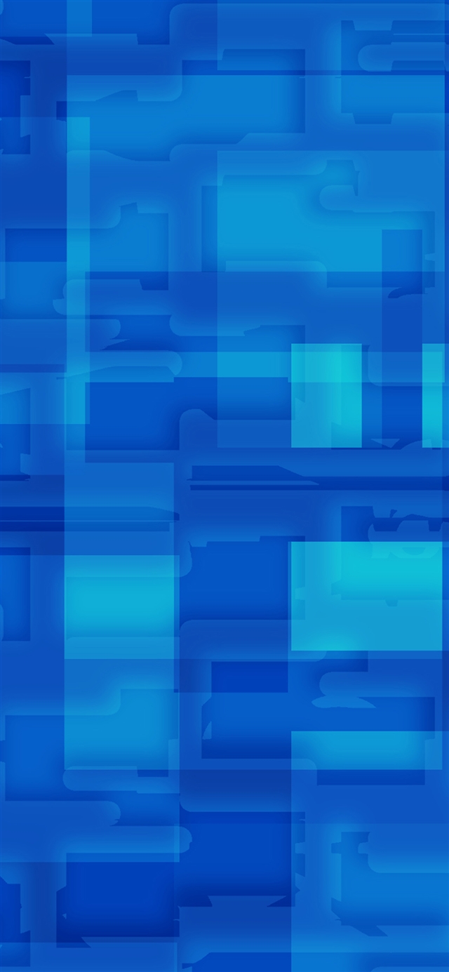 Square world pattern blue iPhone X wallpaper 