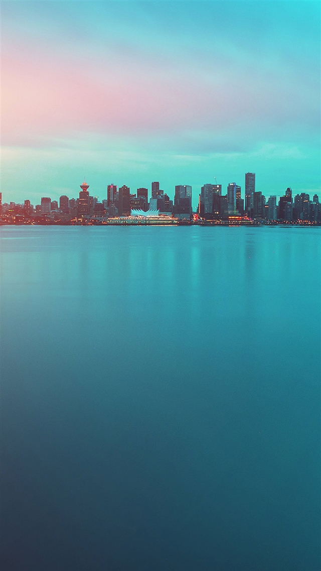 Lake city green flare afternoon iPhone 8 wallpaper 