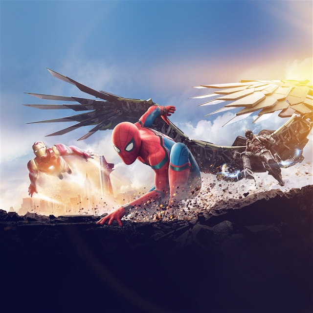 Spider man hero marvel illustration art iPad Pro wallpaper 
