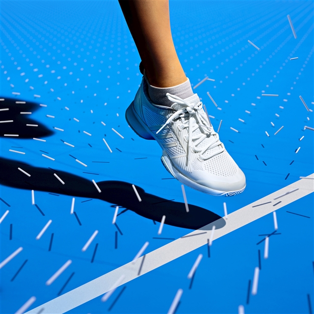 Tennis court blue line foot pattern background iPad Pro wallpaper 