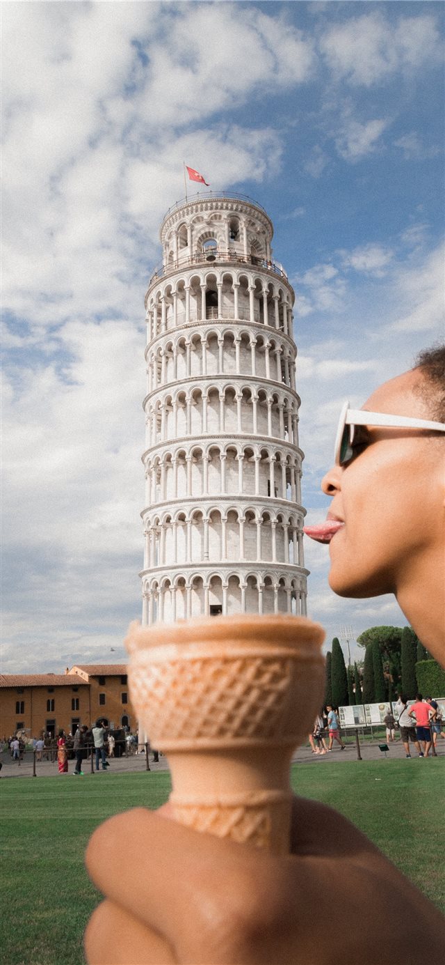 The Pisa Ice cream Cone iPhone X wallpaper 