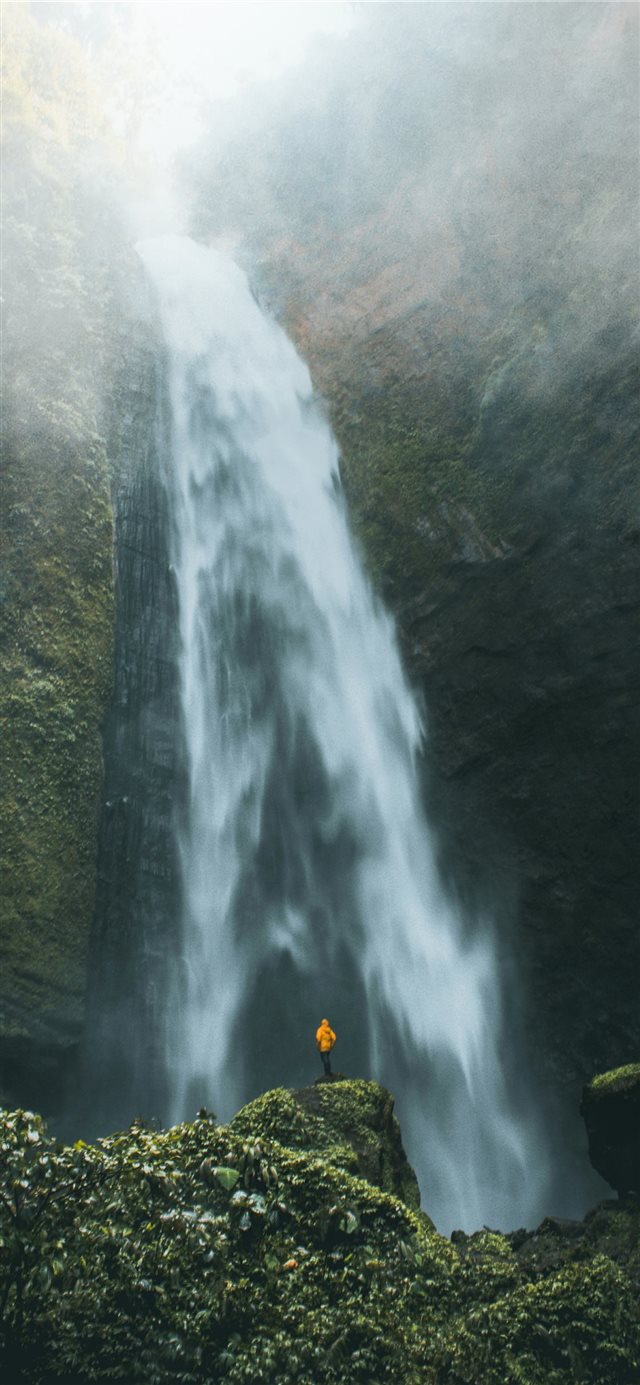 Kabut Pelangi Waterfall  The Real Beauty of Nature iPhone X wallpaper 